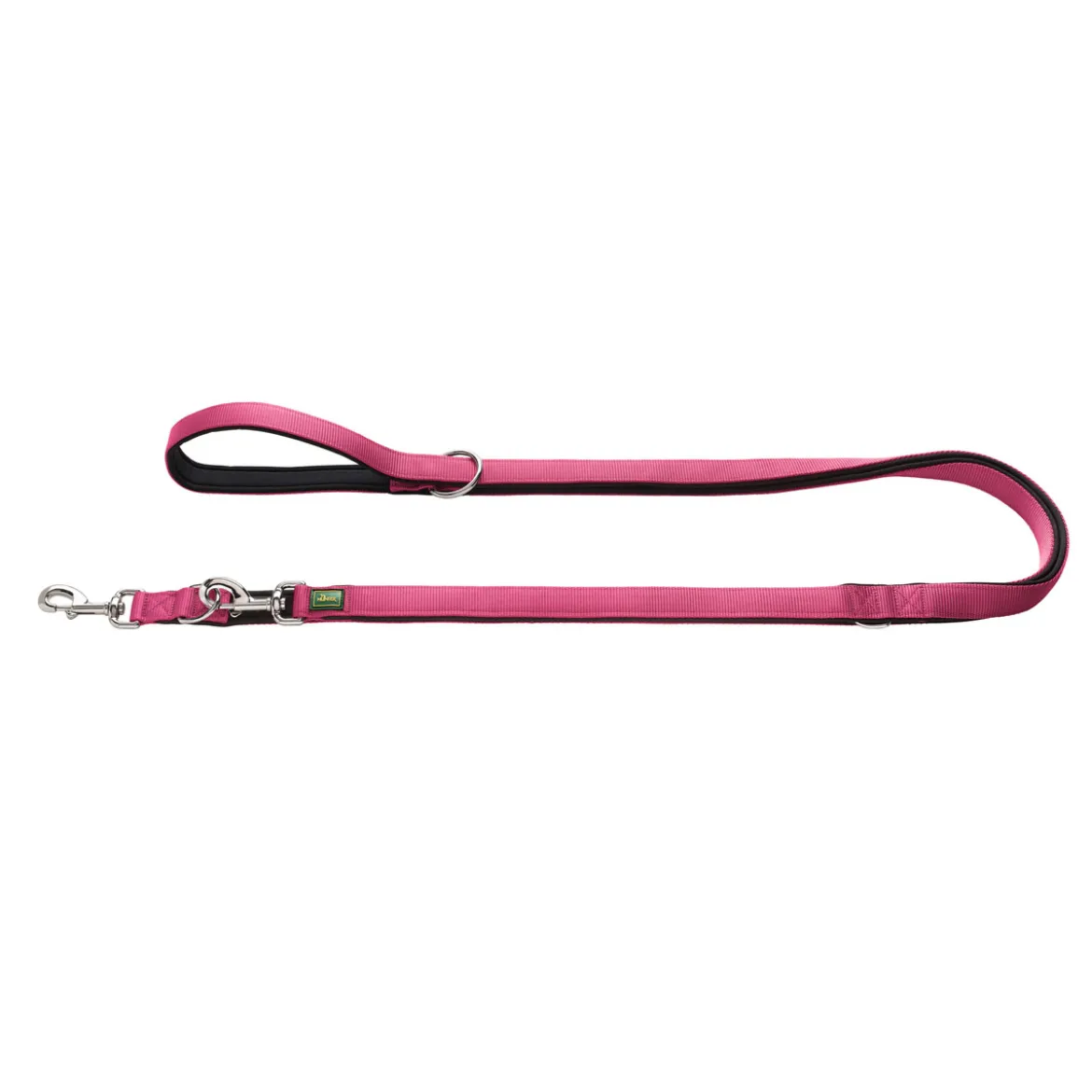 Hunter Führleine Neopren himbeer-schwarz 200 x 2 cm