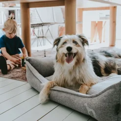 Hunter Hundesofa Prag grau 90 x 70 cm