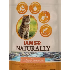 IAMS Trockenfutter Naturally Katze Erwachsen Lachs 700 g