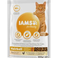 IAMS Trockenfutter Vital Katze Haarballen Huhn 800 g