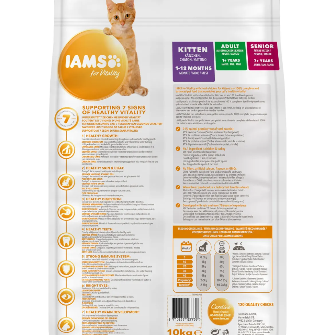 IAMS Trockenfutter Vital Kätzchen Huhn 10 kg