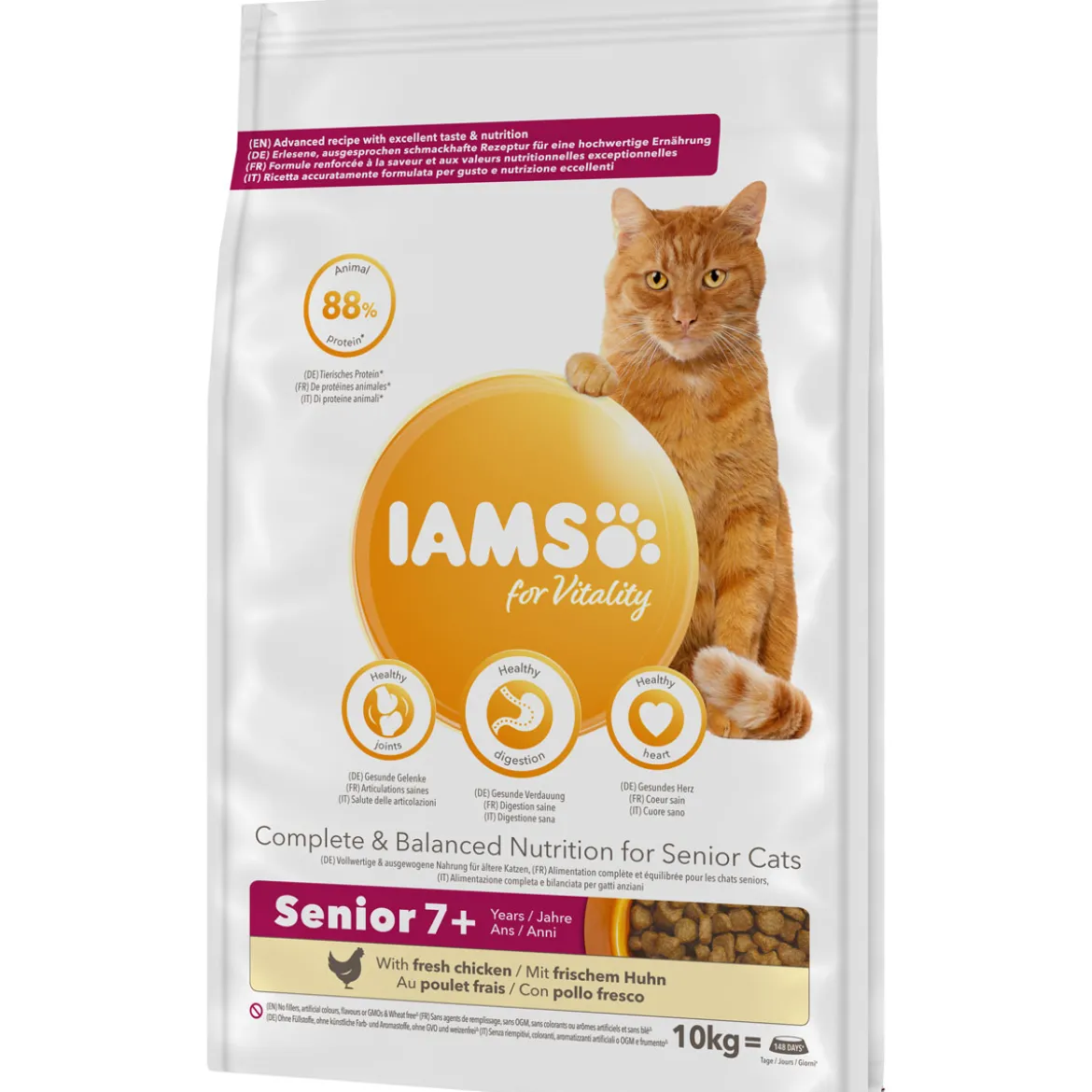 IAMS Trockenfutter Vital Katze Senior Huhn 10 kg