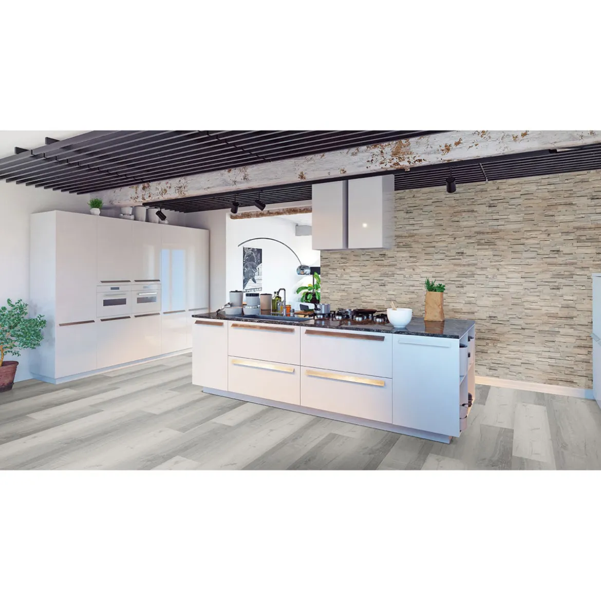 Indo Slimwood Hevea Gun Smoked Inh. 9Stueck, 560x200x8-18 mm