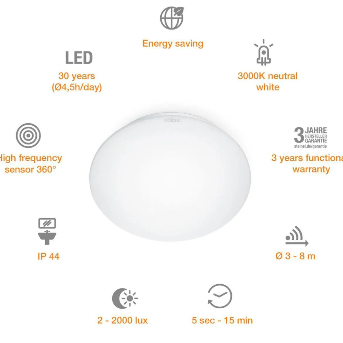 Innenleuchte RS 16 LED Glas