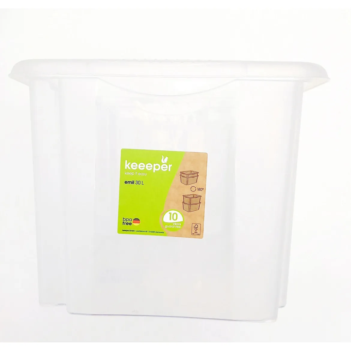 keeeper Aufbewahrungsbox Emil 45 x 27 x 35 cm 30 L transparent