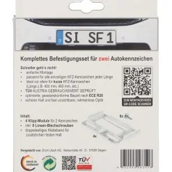 Kennzeichenhalter simple fix transparent