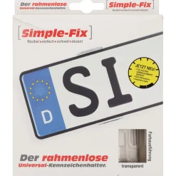Kennzeichenhalter simple fix transparent
