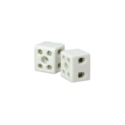 Keramikklemmen 2-polig VDE weiß 2,5-4 mm 2 Stück