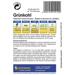 Kiepenkerl Grünkohl Halbhoher grüner krauser