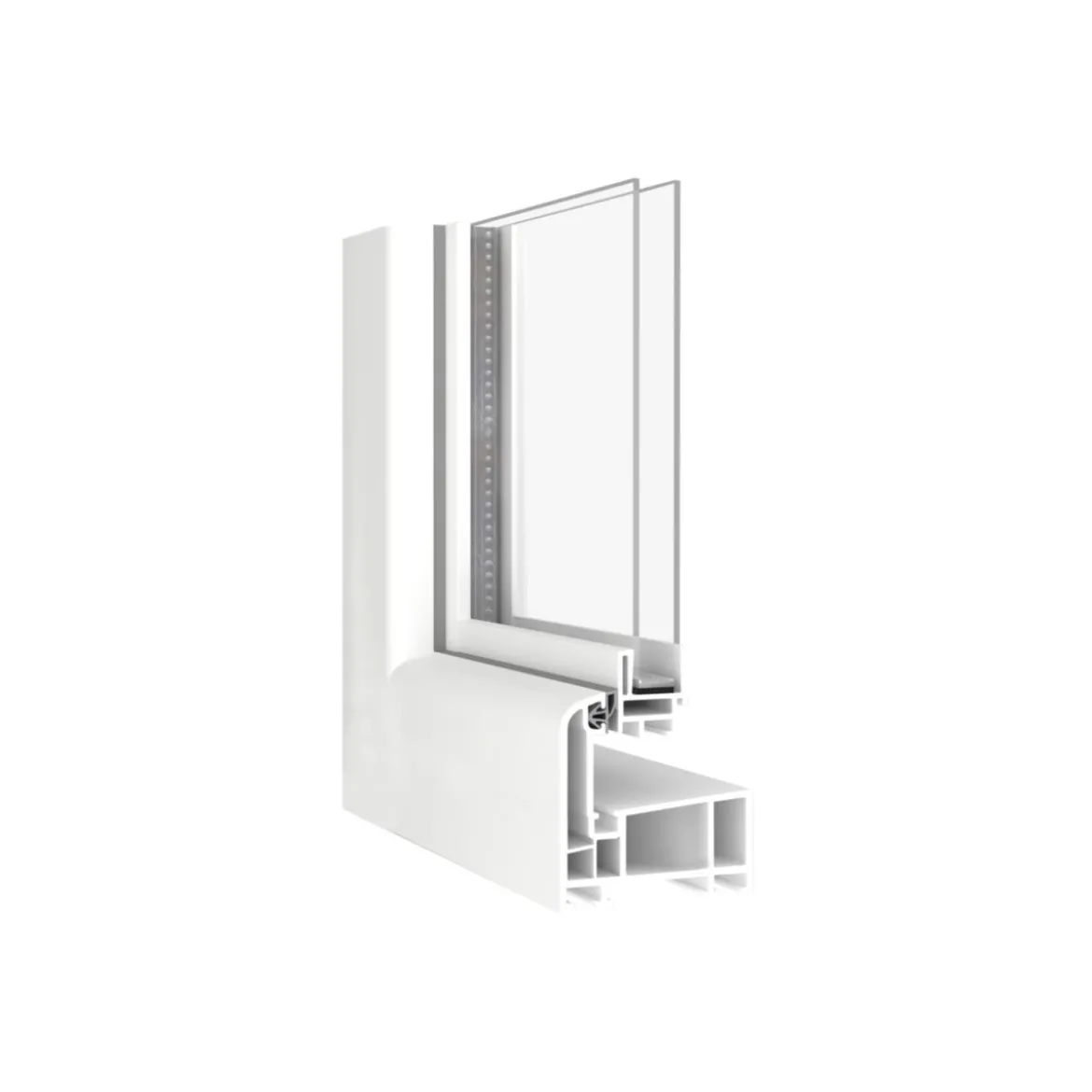 Kippfenster Q59 900 x 600 mm ISO Glas weiss