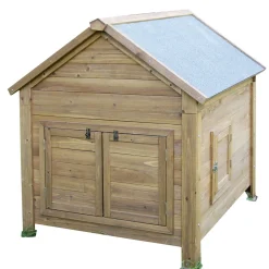 Kleintierstall 105 x 108 x 100 cm braun