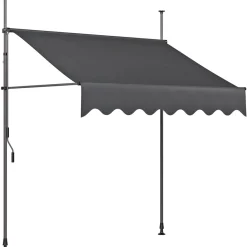 Klemmmarkise 300x120x300 cm grau
