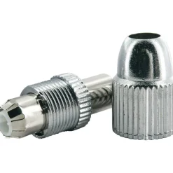 Koax-Stecker HQ 1Stück silber