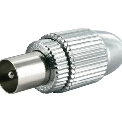Koax-Stecker HQ 1Stück silber