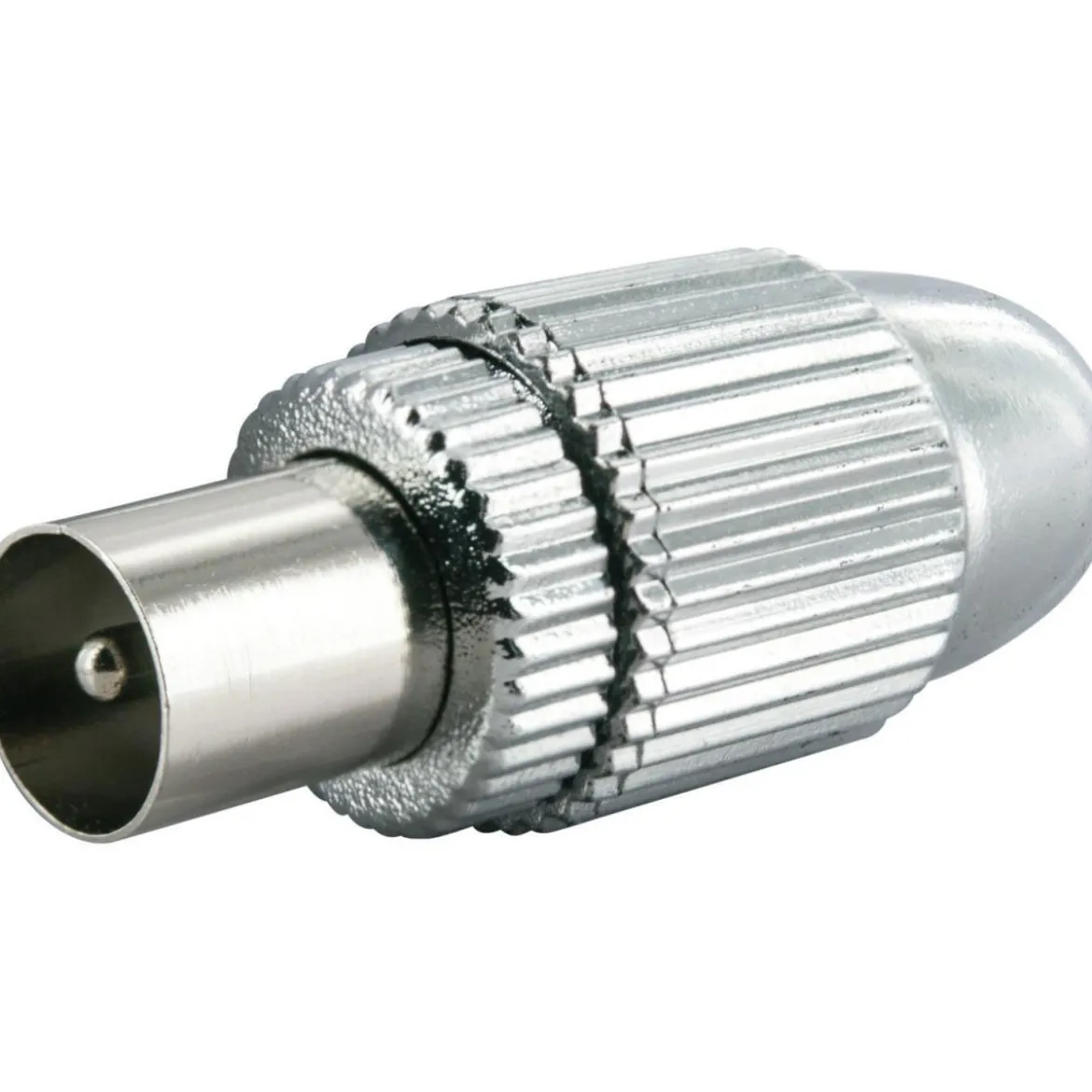 Koax-Stecker HQ 1Stück silber