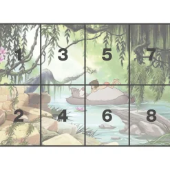 KomarPapier Fototapete Jungle Book Swimming with Baloo 368x254 cm