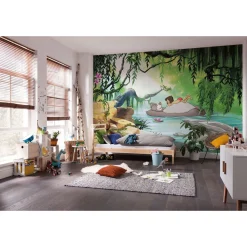 KomarPapier Fototapete Jungle Book Swimming with Baloo 368x254 cm