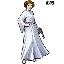 KomarSelbstklebende Vlies Wandtattoo Star Wars XXL Princess Leia 127x170 cm