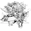 KomarVlies Fototapete Avengers Black and White 300x280 cm