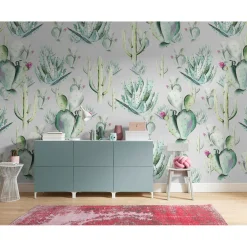 KomarVlies Fototapete Cactus Grey 400x250 cm