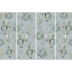 KomarVlies Fototapete Cactus Blue 400x250 cm