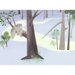 KomarVlies Fototapete Dumbo Sleep on Tree 400x280 cm