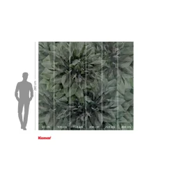 KomarVlies Fototapete Emerald Flowers 300x280 cm