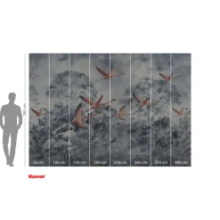 KomarVlies Fototapete Flamingos in the Sky 400x280 cm