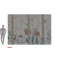 KomarVlies Fototapete Forest Animals 400x280 cm