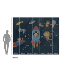 KomarVlies Fototapete Friends in Space 350x280 cm