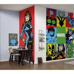 KomarVlies Fototapete Marvel PowerUp Team 150x250 cm