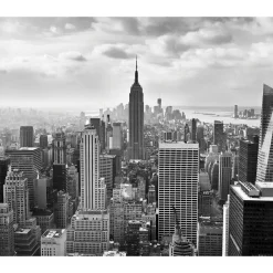 KomarVlies Fototapete NYC Black and White 300x250 cm