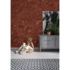 KomarVlies Fototapete Red Slate Tiles 400x280 cm