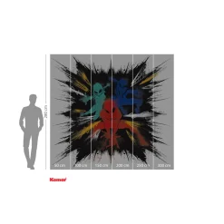 KomarVlies Fototapete Spider-Man Color Explosion 300x280 cm