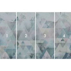 KomarVlies Fototapete Triangles Blue 400x250 cm