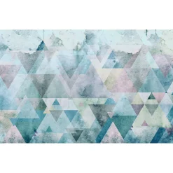 KomarVlies Fototapete Triangles Blue 400x250 cm