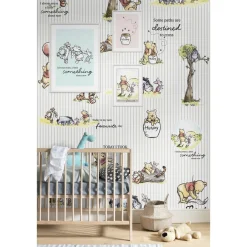 KomarVlies Fototapete Winnie the Pooh Stripes 200x280 cm