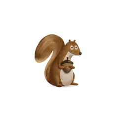 KomarWandbild Cute Animal Squirrel 50x70 cm
