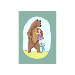KomarWandbild Lili and Bear 50x70 cm