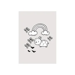 KomarWandbild Scribble Bunny 50x70 cm