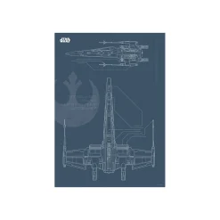 KomarWandbild Star Wars Blueprint X-Wing 50x70 cm
