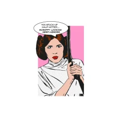 KomarWandbild Star Wars Classic Comic Quote Leia 50x70 cm