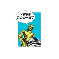 KomarWandbild Star Wars Classic Comic Quote Droids 40x50 cm