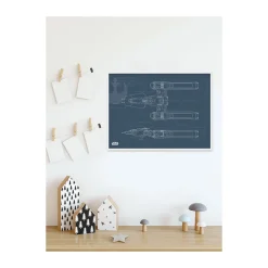 KomarWandbild Star Wars EP9 Blueprint Y-Wing 50x40 cm