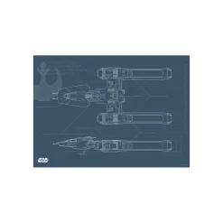 KomarWandbild Star Wars EP9 Blueprint Y-Wing 70x50 cm