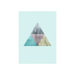 KomarWandbild Triangles Top Blue 50x70 cm