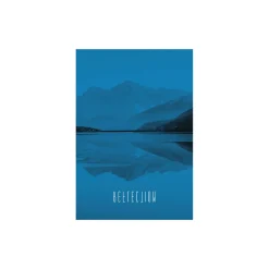 KomarWandbild Word Lake Reflection Blue 50x70 cm