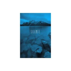 KomarWandbild Word Lake Silence Blue 50x70 cm