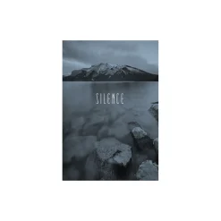 KomarWandbild Word Lake Silence Steel 50x70 cm