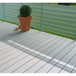 Kovalex WPC-Terrassenpaket matt grau 300 x 390 cm